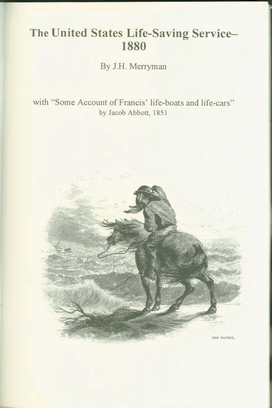 THE UNITED STATES LIFE-SAVING SERVICE--1880; predecessor to today's Coast Guard. vist0071b